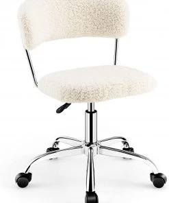Costway Schreibtischstuhl Drehstuh - Weiß