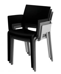 Blanke Design Armlehnenstuhl Fiona (2er-Set) - Kunstoff - Schwarz -Deutschland Stühle Verkaufs-Shop armlehnenstuhl fiona 2er set glasfaser schwarz 1349547