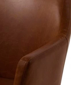 Mørteens Armlehnenstuhl Nicholas - Kunstleder Aken: Vintage Braun - Einzelstuhl -Deutschland Stühle Verkaufs-Shop armlehnenstuhl nicholas i kunstleder schokolade 3784752