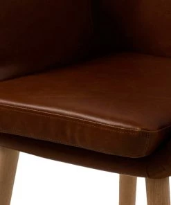 Mørteens Armlehnenstuhl Nicholas - Kunstleder Aken: Vintage Braun - Einzelstuhl -Deutschland Stühle Verkaufs-Shop armlehnenstuhl nicholas i kunstleder schokolade 3784756