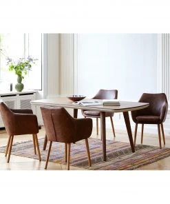 Mørteens Armlehnenstuhl Nicholas - Kunstleder Aken: Vintage Braun - Einzelstuhl -Deutschland Stühle Verkaufs-Shop armlehnenstuhl nicholas i kunstleder vintage braun 3784768