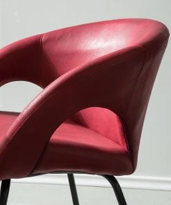 Ars manufacti Armlehnenstuhl Woodlawn II - Bordeaux - Einzelstuhl -Deutschland Stühle Verkaufs-Shop armlehnenstuhl woodlawn ii kunstleder metall bordeaux 4786924