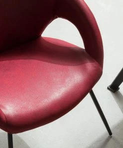 Ars manufacti Armlehnenstuhl Woodlawn II - Bordeaux - Einzelstuhl -Deutschland Stühle Verkaufs-Shop armlehnenstuhl woodlawn ii kunstleder metall bordeaux 4786928