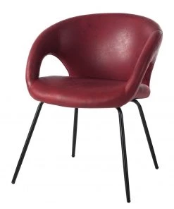 Ars manufacti Armlehnenstuhl Woodlawn II - Bordeaux - Einzelstuhl