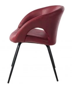 Ars manufacti Armlehnenstuhl Woodlawn II - Bordeaux - Einzelstuhl -Deutschland Stühle Verkaufs-Shop armlehnenstuhl woodlawn ii kunstleder metall rot 4406964