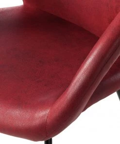 Ars manufacti Armlehnenstuhl Woodlawn II - Bordeaux - Einzelstuhl -Deutschland Stühle Verkaufs-Shop armlehnenstuhl woodlawn ii kunstleder metall rot 4406972