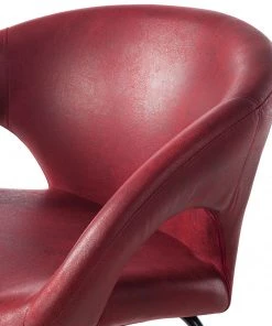 Ars manufacti Armlehnenstuhl Woodlawn II - Bordeaux - Einzelstuhl -Deutschland Stühle Verkaufs-Shop armlehnenstuhl woodlawn ii kunstleder metall rot 4406976