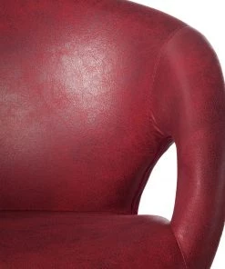 Ars manufacti Armlehnenstuhl Woodlawn II - Bordeaux - Einzelstuhl -Deutschland Stühle Verkaufs-Shop armlehnenstuhl woodlawn ii kunstleder metall rot 4406980