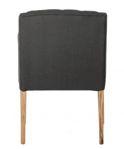 Maison Belfort Armlehnenstuhl Austin - Webstoff Kyra: Dunkelgrau -Deutschland Stühle Verkaufs-Shop armlehnstuhl austin webstoff eiche massiv dunkelgrau 4191740