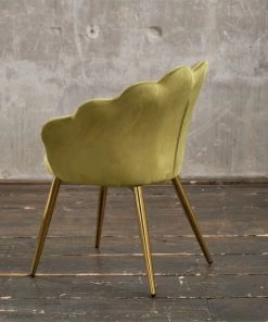 KAWOLA Stuhl CARLA Velvet Fuß gold - Grün -Deutschland Stühle Verkaufs-Shop b004a00b95034fbb9ec538eaade61768