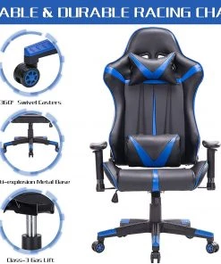 Woltu Gaming Stuhl Daniel - Schwarz - Blau -Deutschland Stühle Verkaufs-Shop b0582afb633749709217db076500dcee