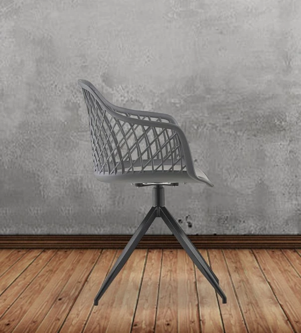 KAWOLA Stuhl EMILIE Kunststoff Drehbar - Grau 3 KAWOLA Stuhl EMILIE Kunststoff Drehbar - Grau – Bild 3