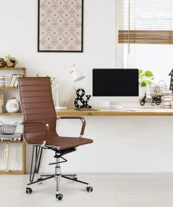 Lifa Living Bürostuhl Brisbane aus PU-Leder - Rotbraun -Deutschland Stühle Verkaufs-Shop b198b8c7086b4f40adc2446c22569c8f scaled