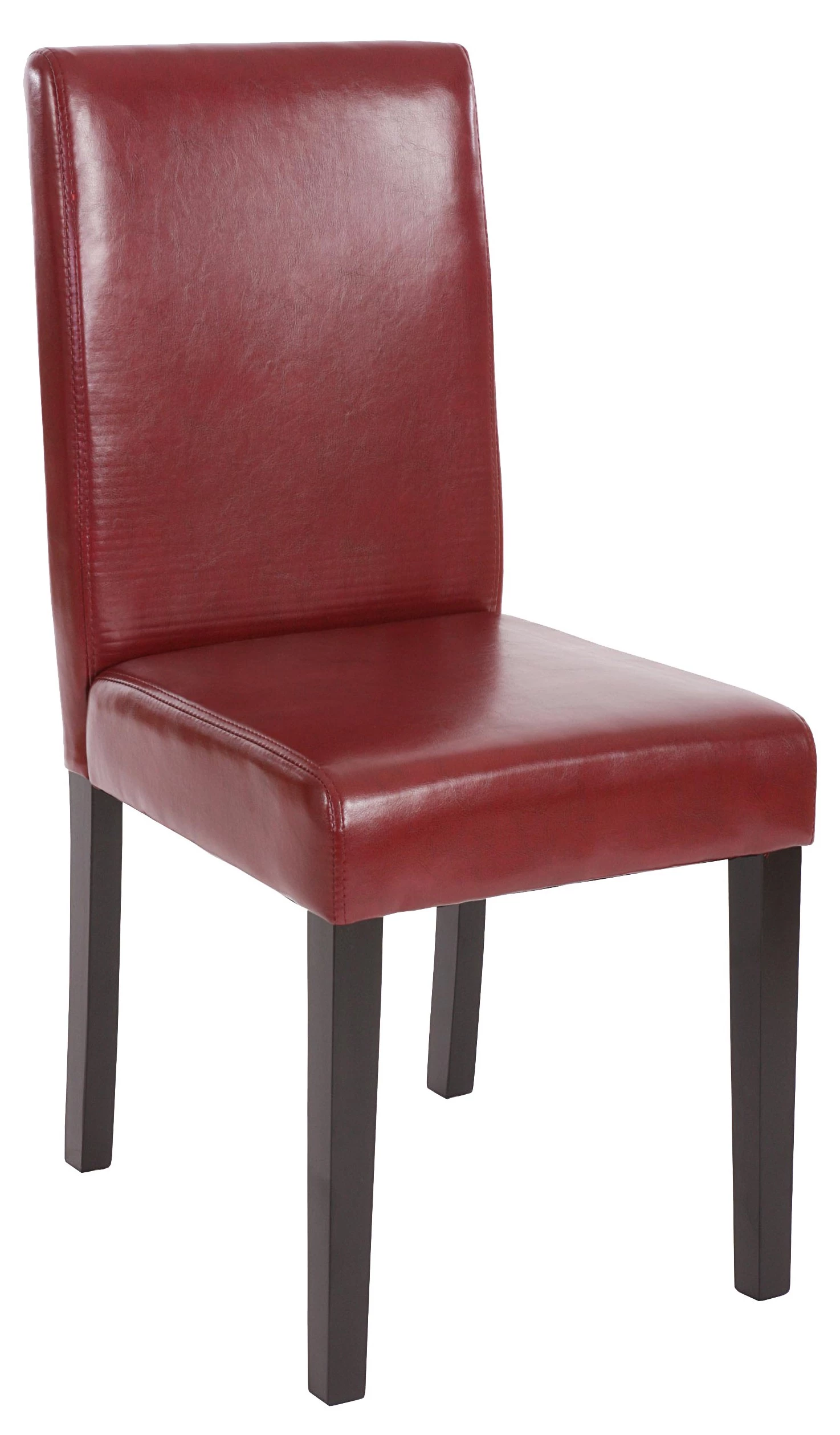 HWC Esszimmerstuhl Littau Kunstleder 4er-Set - Bordeaux - Dunkelbraun 5 HWC Esszimmerstuhl Littau Kunstleder 4er-Set - Bordeaux - Dunkelbraun – Bild 5