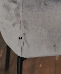 KAWOLA Stuhl CALI Velvet - Grau - Schwarz -Deutschland Stühle Verkaufs-Shop b2c003b3937d476996a4fbf57d47cb9e