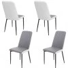 Esszimmerstuhl HWC-F26 (4er Set) - Grau