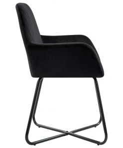 VidaXL Esszimmerstuhl - vidaXL Esszimmerstühle 6 Stk. Schwarz Samt -Deutschland Stühle Verkaufs-Shop b2ef86865a454c02ae78df3dee2ca574 2