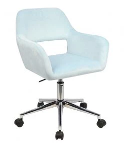 Svita Schreibtischstuhl JILL Samt Hellblau