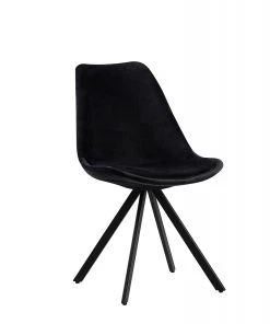 Dimehouse Jace Esszimmerstuhl Samt - Schwarz