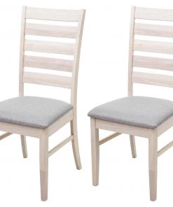 Esszimmerstuhl HWC-G47 (2er Set) - Grau - Braun