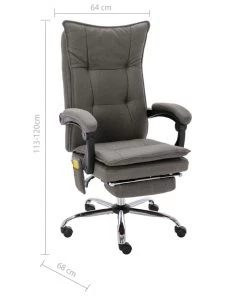 VidaXL Massage-Bürostuhl Grau Stoff -Deutschland Stühle Verkaufs-Shop b6ff03f722ed460198ad4ce4cede4b22
