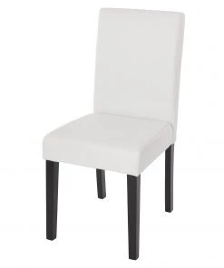 HWC Esszimmerstuhl Littau - Weiß - Schwarz