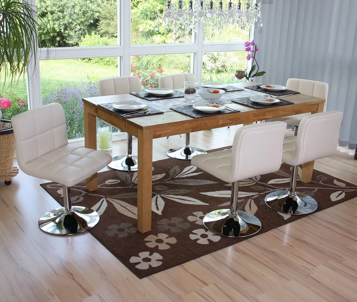 HWC Esszimmerstuhl Kavala (2er Set) - Beige 4 HWC Esszimmerstuhl Kavala (2er Set) - Beige – Bild 4