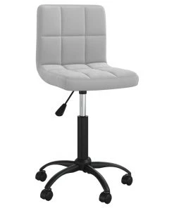 VidaXL Bürostuhl Drehbar Hellgrau Samt - vidaXL Bürostuhl Drehbar Hellgrau Samt