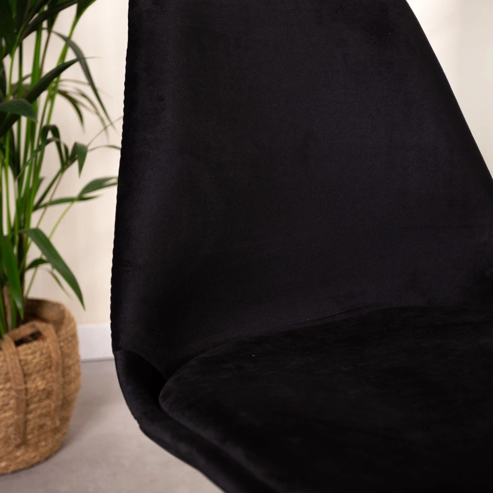 Dimehouse Jace Esszimmerstuhl Samt - Schwarz 5 Dimehouse Jace Esszimmerstuhl Samt - Schwarz – Bild 5