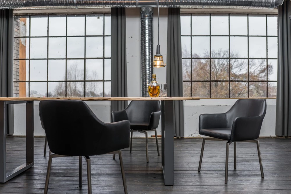 KAWOLA Stuhl Loui Sessel drehbar Kunstleder - Schwarz 2 KAWOLA Stuhl Loui Sessel drehbar Kunstleder - Schwarz – Bild 2