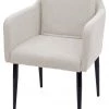 Esszimmerstuhl HWC-H93 - Beige - Textil
