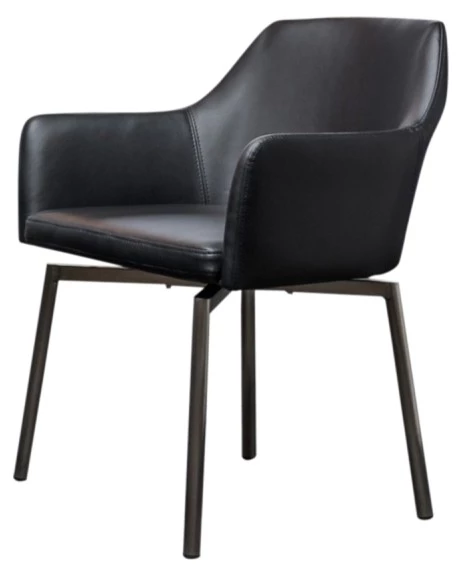 KAWOLA Stuhl Loui Sessel drehbar Kunstleder - Schwarz 1 KAWOLA Stuhl Loui Sessel drehbar Kunstleder - Schwarz