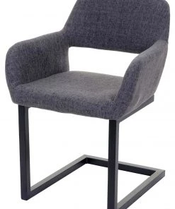 Esszimmerstuhl HWC-A50 II - Anthrazit - Textil