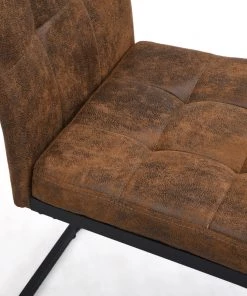 B&D home Schwingstuhl OLE - Braun - Schwarz - Schwarz - 4er Set - Textil - Metall -Deutschland Stühle Verkaufs-Shop bf606b3cbd24428697104aeb5c2e8a7d