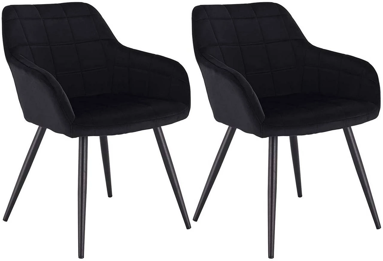 Woltu Esszimmerstuhl Rita (2er Set) - Schwarz 1 Woltu Esszimmerstuhl Rita (2er Set) - Schwarz