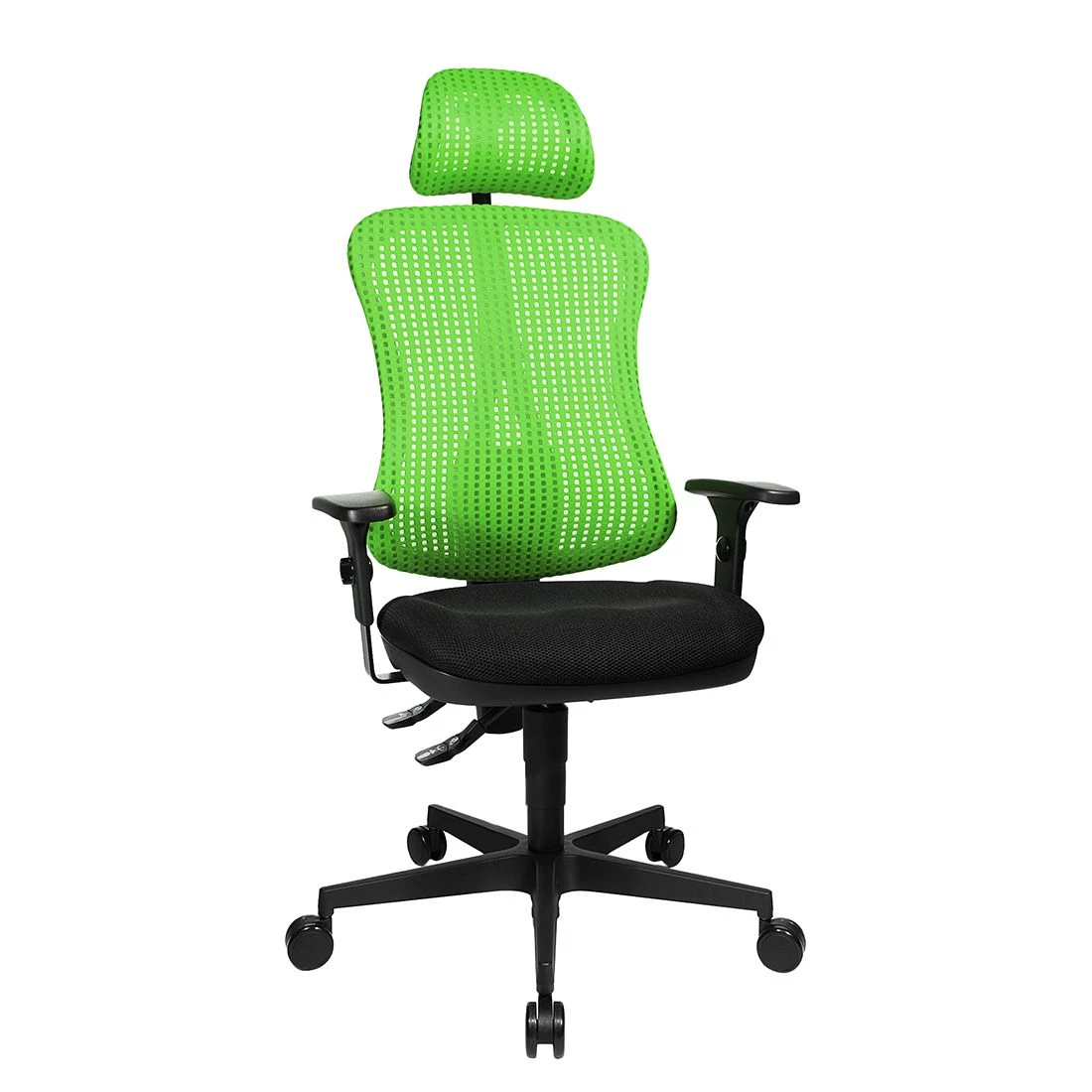 Topstar Bürodrehstuhl Head Point - Grün / Schwarz - Mit Kopfstütze - Höhenverstellbare Armlehnen 1 Topstar Bürodrehstuhl Head Point - Grün / Schwarz - Mit Kopfstütze - Höhenverstellbare Armlehnen