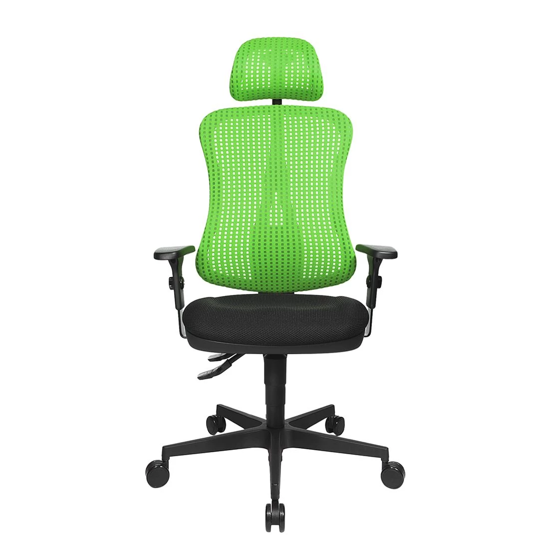 Topstar Bürodrehstuhl Head Point - Grün / Schwarz - Mit Kopfstütze - Höhenverstellbare Armlehnen 3 Topstar Bürodrehstuhl Head Point - Grün / Schwarz - Mit Kopfstütze - Höhenverstellbare Armlehnen – Bild 3