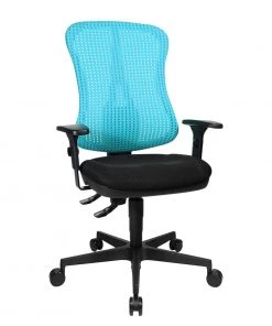 Topstar Bürodrehstuhl Head Point - Hellblau / Schwarz - Ohne Kopfstütze - Höhenverstellbare Armlehnen