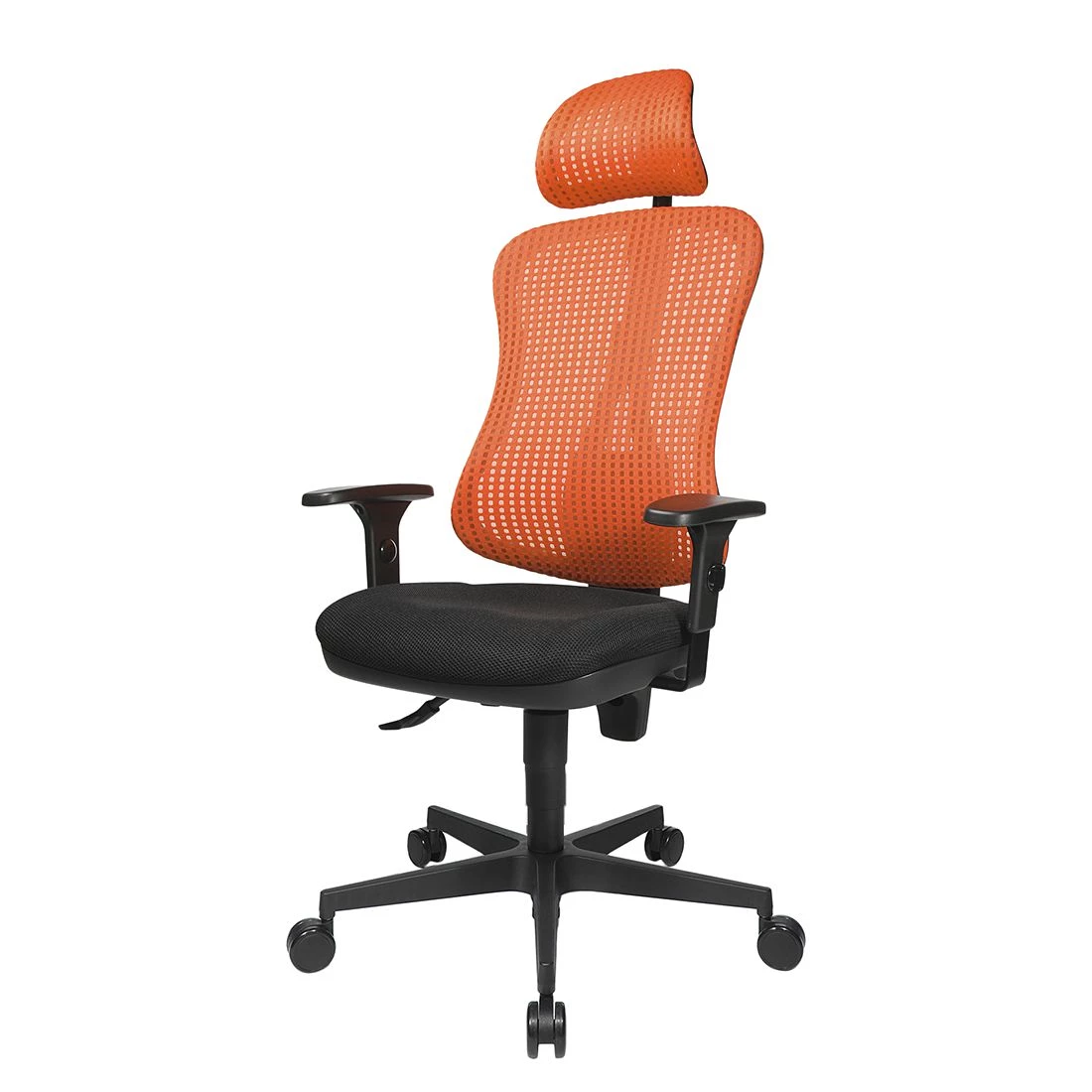 Topstar Bürodrehstuhl Head Point - Rot / Schwarz - Mit Kopfstütze - Höhenverstellbare Armlehnen 4 Topstar Bürodrehstuhl Head Point - Rot / Schwarz - Mit Kopfstütze - Höhenverstellbare Armlehnen – Bild 4