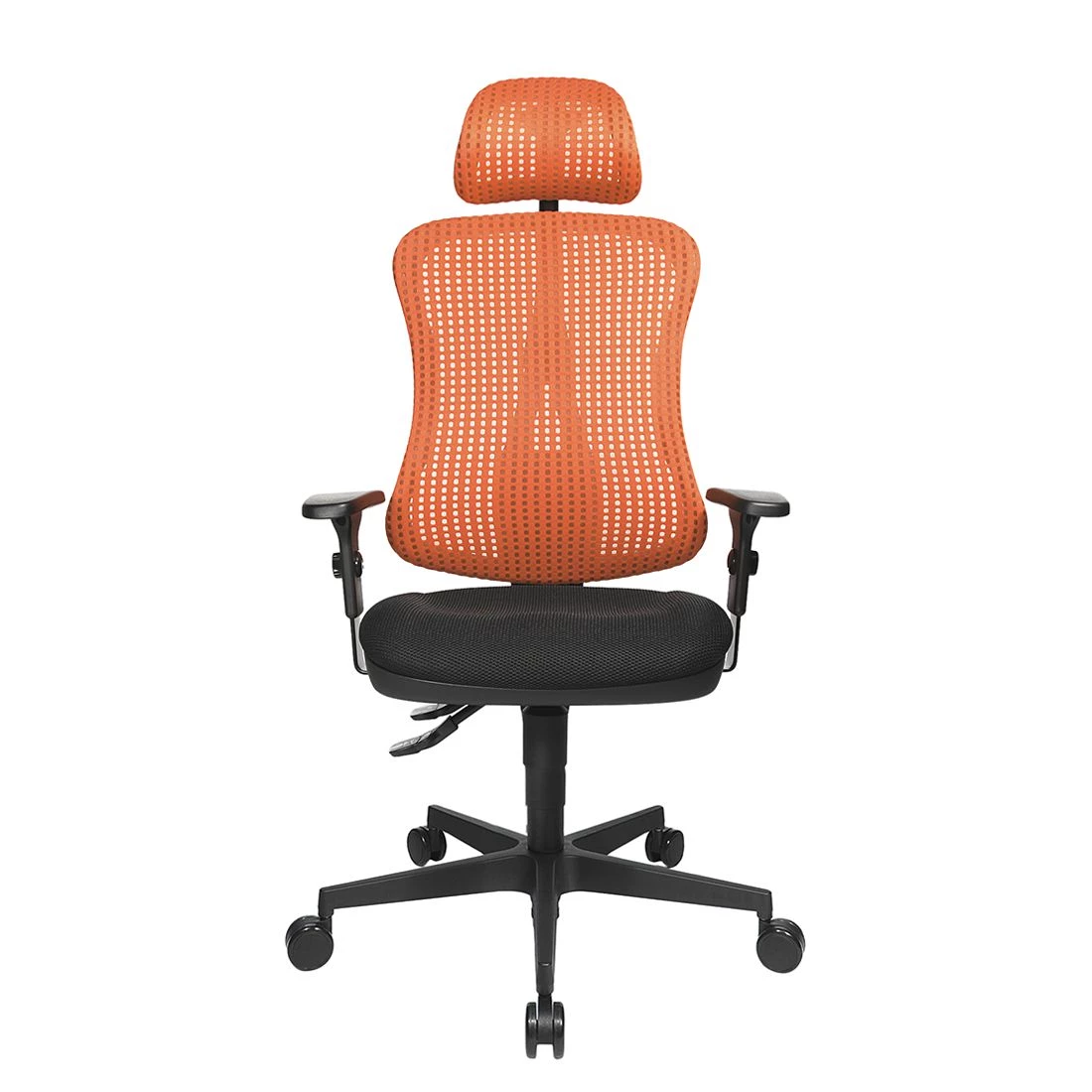 Topstar Bürodrehstuhl Head Point - Rot / Schwarz - Mit Kopfstütze - Höhenverstellbare Armlehnen 3 Topstar Bürodrehstuhl Head Point - Rot / Schwarz - Mit Kopfstütze - Höhenverstellbare Armlehnen – Bild 3