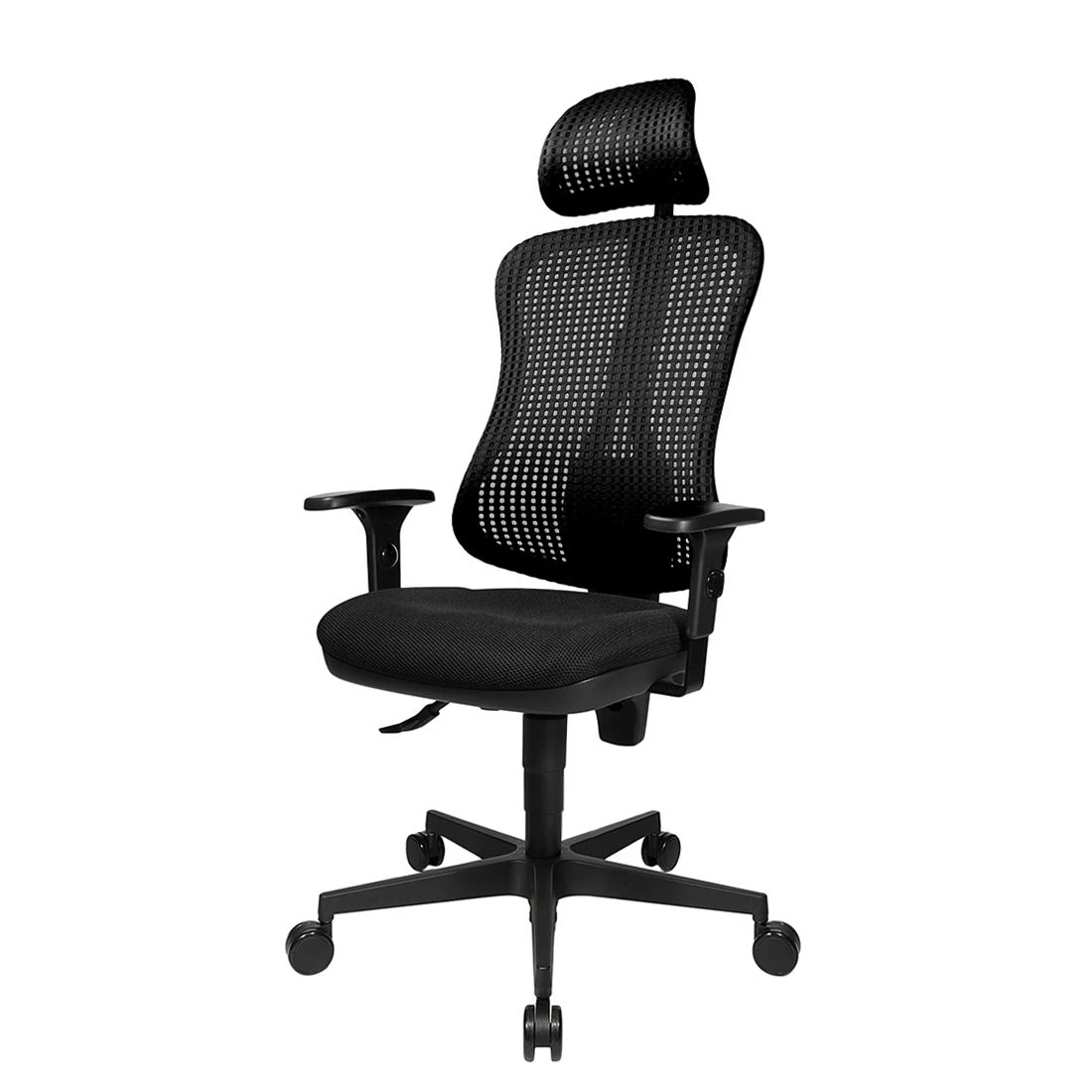 Topstar Bürodrehstuhl Head Point - Schwarz - Mit Kopfstütze - Höhenverstellbare Armlehnen 4 Topstar Bürodrehstuhl Head Point - Schwarz - Mit Kopfstütze - Höhenverstellbare Armlehnen – Bild 4