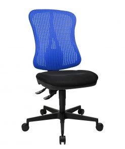 Topstar Bürodrehstuhl Head Point - Blau / Schwarz - Ohne Kopfstütze - Ohne Armlehnen