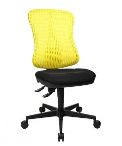 Topstar Bürodrehstuhl Head Point - Gelb / Schwarz - Ohne Kopfstütze - Ohne Armlehnen