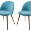 Esszimmerstuhl HWC-D53 (2er Set) - Türkis