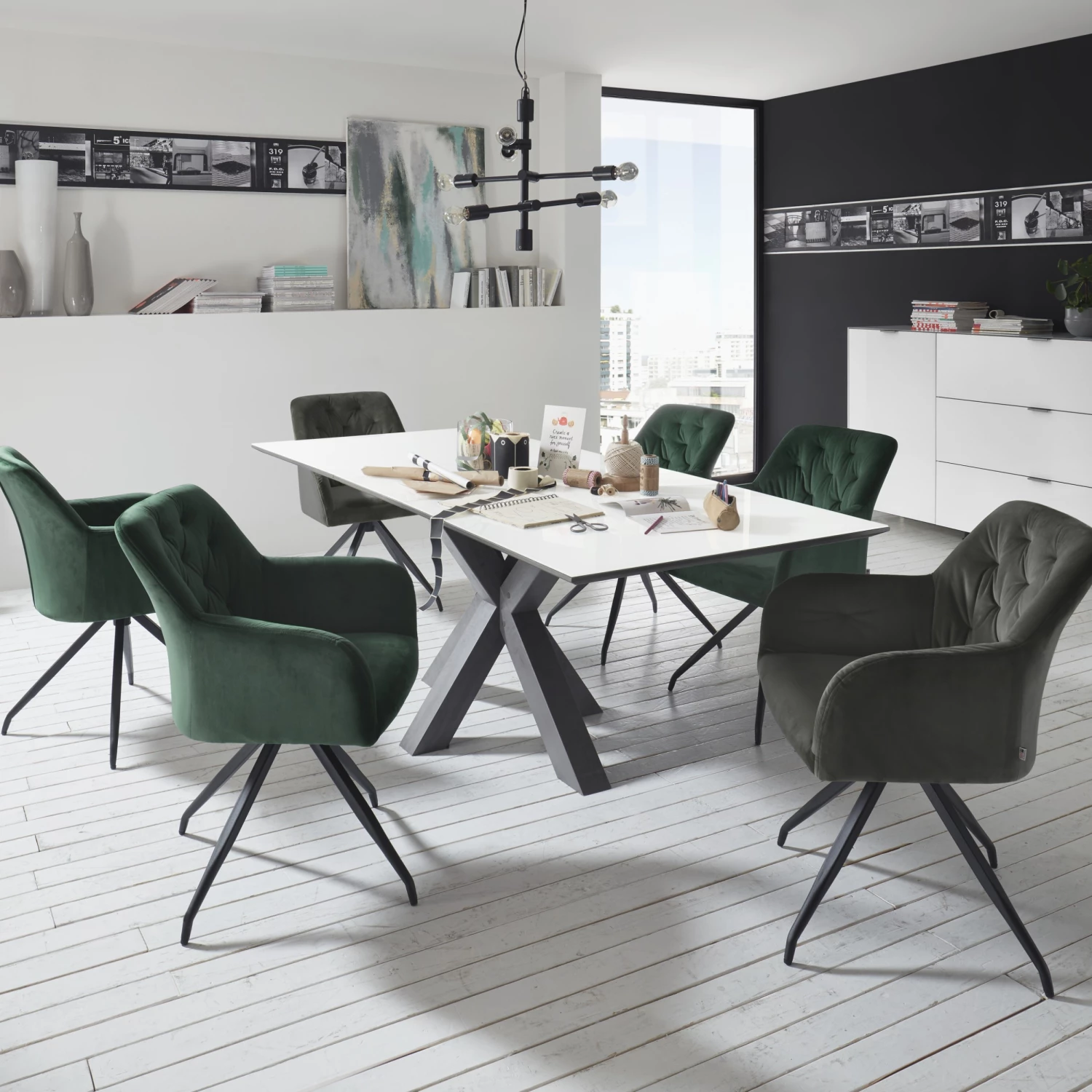 Set one by Musterring Drehstuhl Fremont (2er Set) - Grün 2 Set one by Musterring Drehstuhl Fremont (2er Set) - Grün – Bild 2