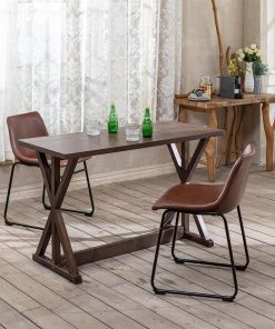 Urban Meuble Esszimmerstühle GENOVA BROWN 2PCS - Braun - Dunkelbraun - Kastanienbraun - Microfaser - Kunstleder -Deutschland Stühle Verkaufs-Shop c29b3c92f78c442898f07cc2aef4ce6a