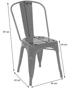 Stuhl HWC-A73 Metall (4er Set) - Grau 11 Stuhl HWC-A73 Metall (4er Set) - Grau -Deutschland Stühle Verkaufs-Shop c2ab35544a014482a0b514999428dc53