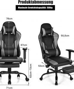 Costway Gaming Stuhl Drehstuhl 11 Costway Gaming Stuhl Drehstuhl -Deutschland Stühle Verkaufs-Shop c41780742b0b4ff5b06bfd766cac769d