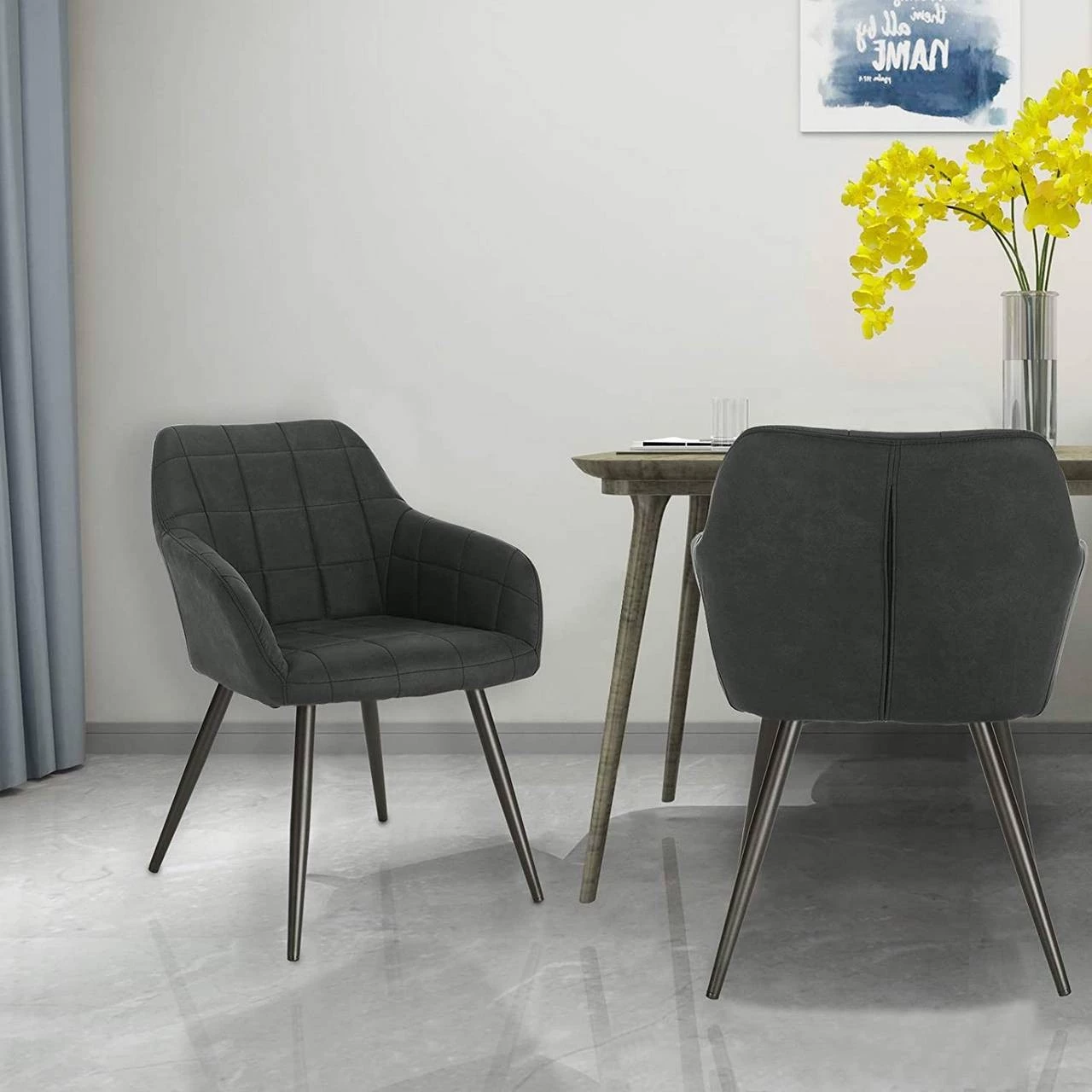Woltu Esszimmerstuhl Ben (2er Set) - Anthrazit 2 Woltu Esszimmerstuhl Ben (2er Set) - Anthrazit – Bild 2