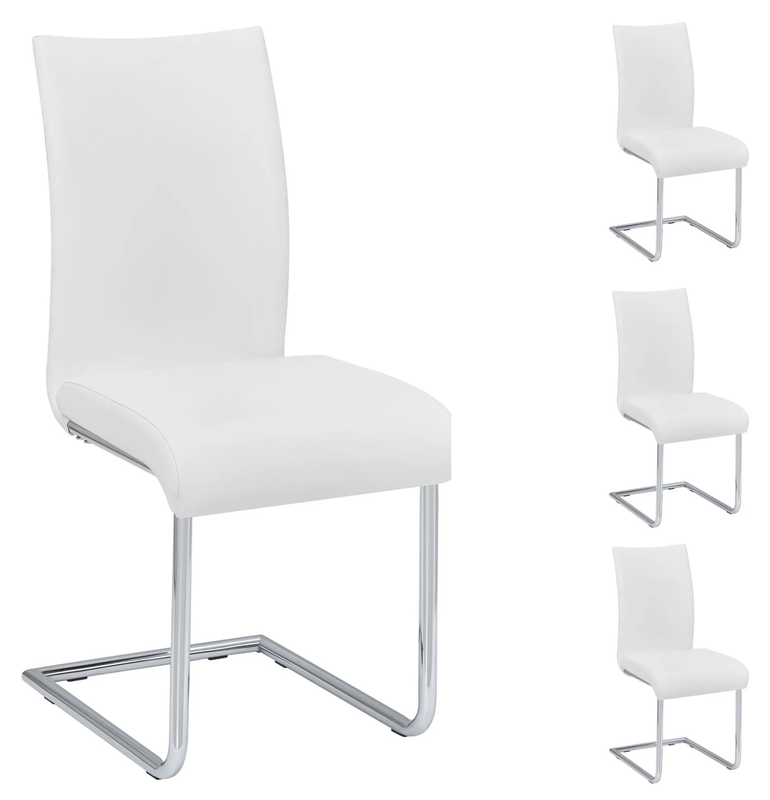 IDIMEX Esszimmerstuhl ALADINO (4er-Set) - Weiß 1 IDIMEX Esszimmerstuhl ALADINO (4er-Set) - Weiß